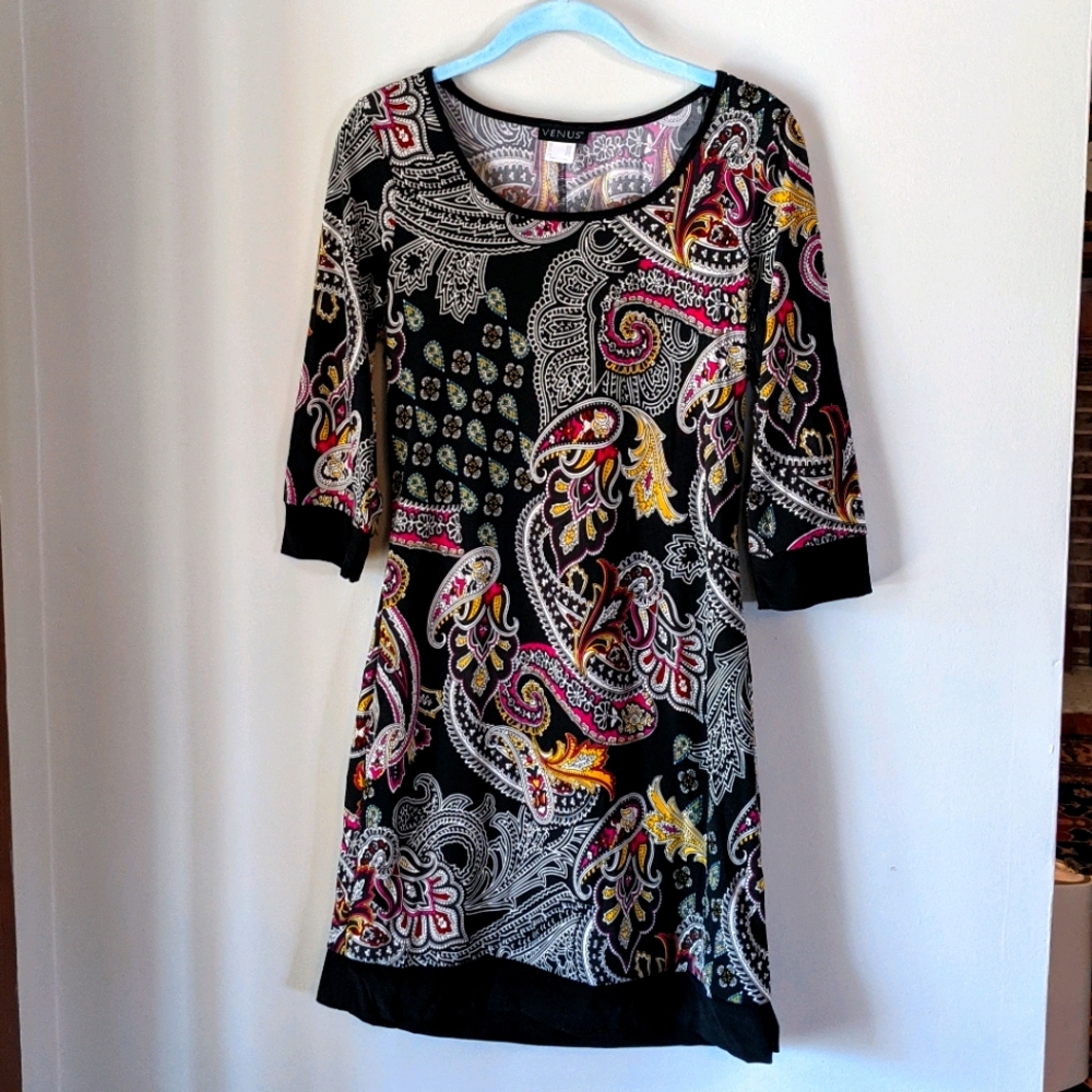 Paisley three quarter length dress